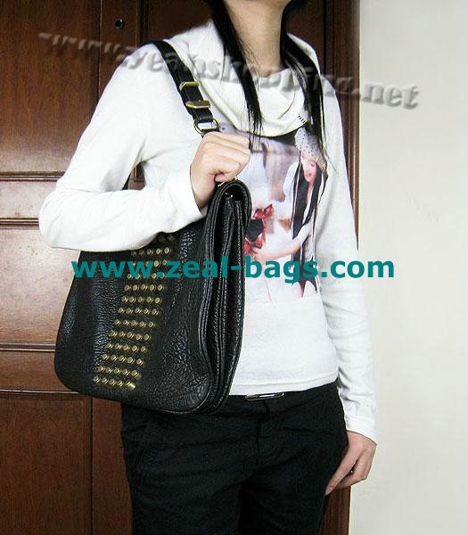 AAA Replica Alexander Wang Flap Studded Bag Black Lambskin